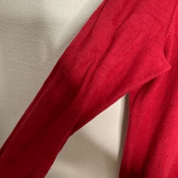 Smartwool Red Textured Long Sleeve CrewNeck Sweater Pullover Women Size L - Picture 6 of 10